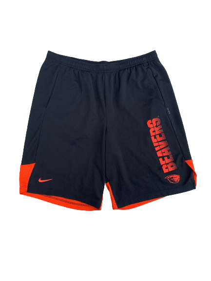 Xzavier Malone-Key Oregon State Basketball Team Issued Workout Shorts (Size L)