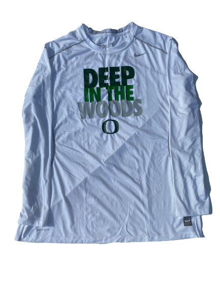 E.J. Singler Oregon Player Exclusive "Deep In The Woods" Game Shooting Shirt (Size XXL Fitted)