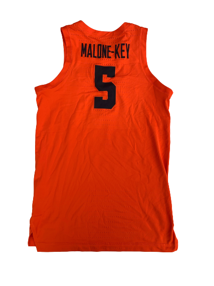 Xzavier Malone-Key Oregon State Basketball 2021-2022 Game Worn Jersey (Size 48)