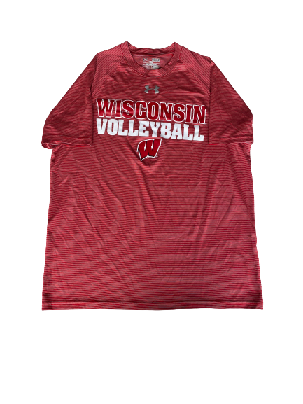 Lauren Carlini Wisconsin Volleyball Team Issued Workout Shirt (Size M)