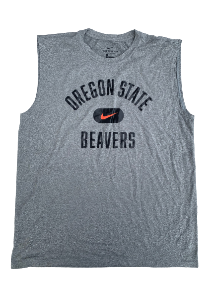 Xzavier Malone-Key Oregon State Basketball Team Issued Workout Tank (Size L)