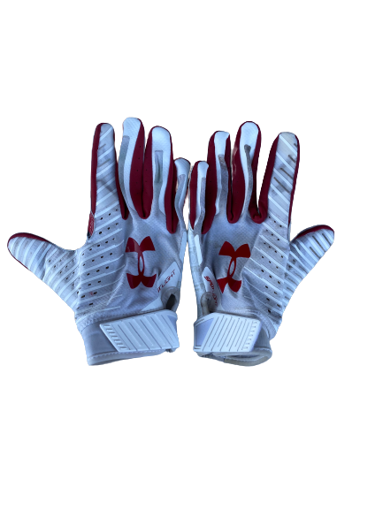 Cristian Volpentesta Wisconsin Player Exclusive Football Gloves (Size L)