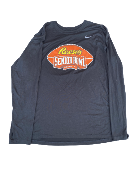 Malik Harrison Ohio State Football Senior Bowl Long Sleeve Workout Shirt (Size XL)