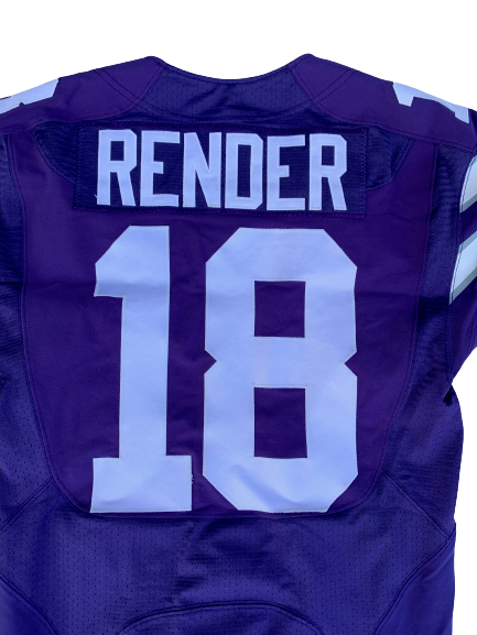 D.J. Render Kansas State 2016 Texas Bowl Game Issued Jersey (Size 38)
