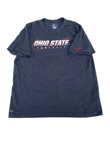 Malik Harrison Ohio State Football Team Issued Workout Shirt (Size 2XL)