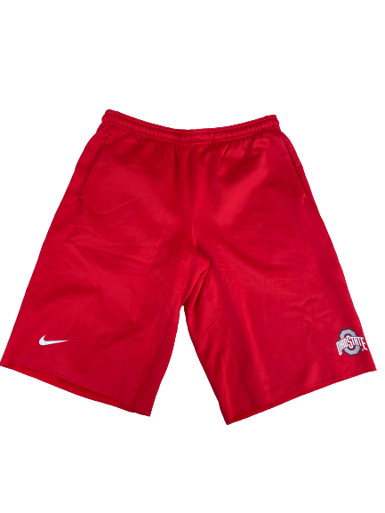 Malik Harrison Ohio State Football Team Issued Sweat Shorts (Size XL)