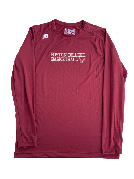 Brevin Galloway Boston College Basketball Team Issued Long Sleeve Shirt (Size L)