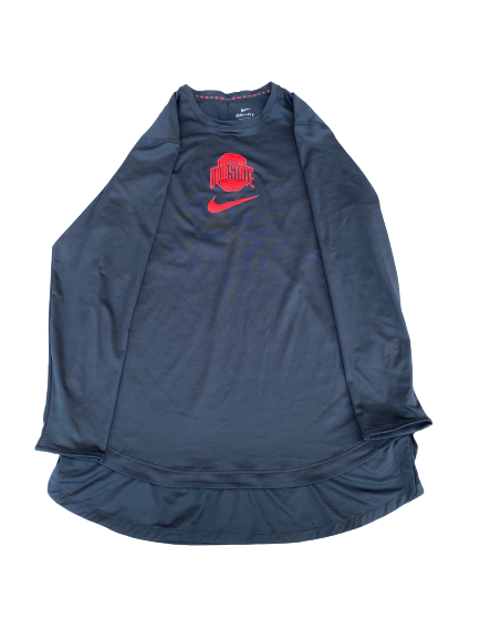 Malik Harrison Ohio State Football Team Issued Long Sleeve Workout Shirt (Size XL)