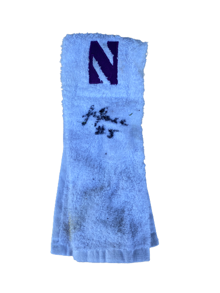 JR Pace Northwestern Football SIGNED Game Used Towel
