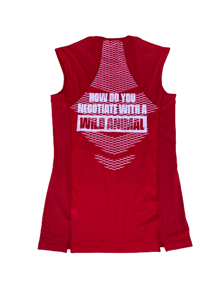Malik Harrison Ohio State Football Player-Exclusive Fitted Workout Tank (Size XL)