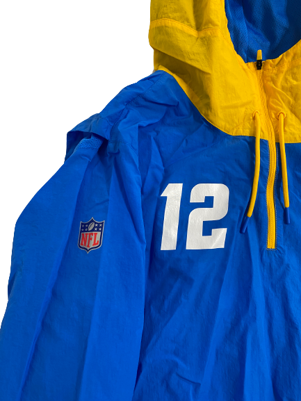 Joe Reed Los Angeles Chargers Football Player-Exclusive Quarter-Zip Warm-Up Jacket With 