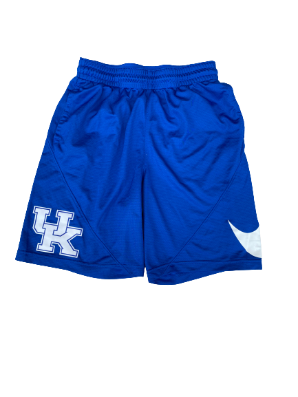 Riley Welch Kentucky Basketball Team Issued Workout Shorts (Size L)