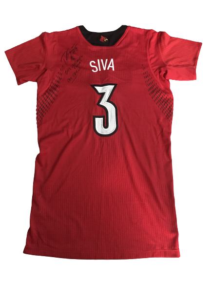Peyton Siva Signed Team Issued Authentic Louisville Jersey