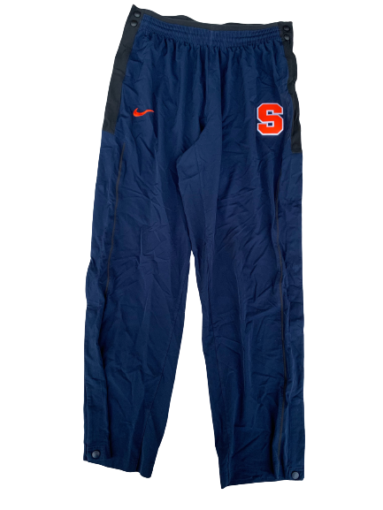 Jalen Carey Syracuse Basketball Player-Exclusive Pre-Game Warm-Up Snap-Off Sweatpants (Size L)