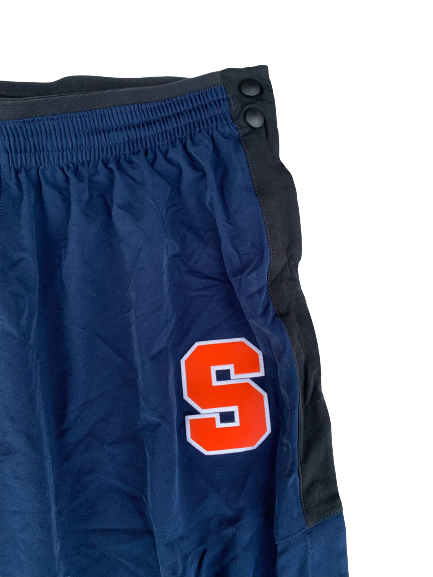 Jalen Carey Syracuse Basketball Player-Exclusive Pre-Game Warm-Up Snap-Off Sweatpants (Size L)