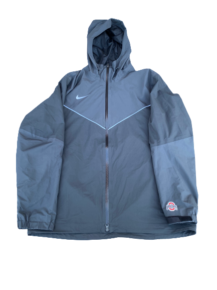Malik Harrison Ohio State Football Team Issued Zip Up Jacket (Size XL)