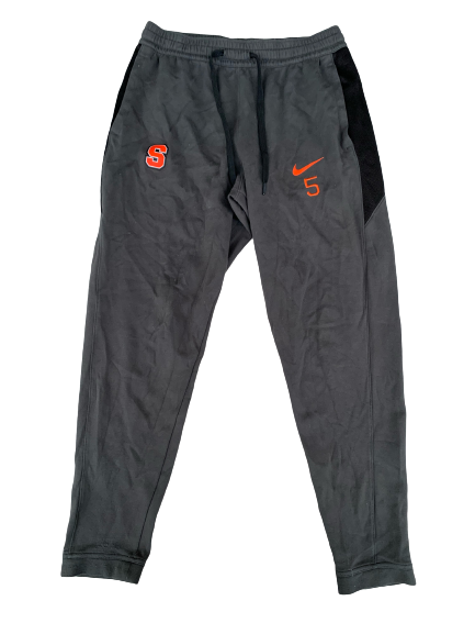 Jalen Carey Syracuse Basketball Team Exclusive Travel Sweatpants with 