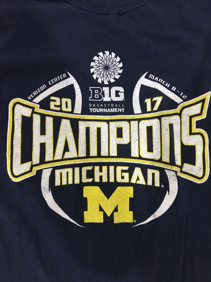 Michigan Basketball 2017 Big Ten Tournament Champions Shirt (Size L)