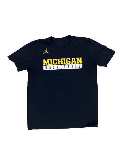 Michigan Basketball Team Issued Workout Shirt (Size L)