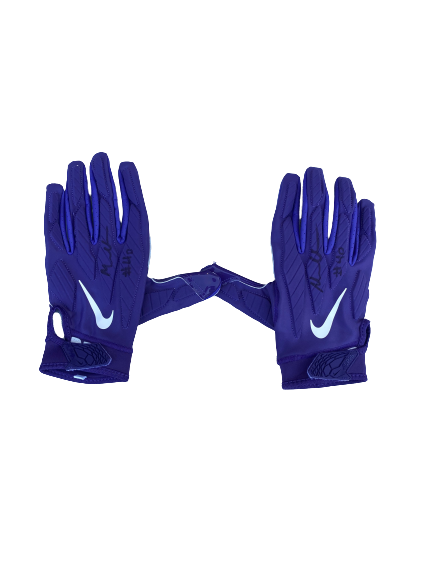 Malik Harrison Baltimore Ravens Signed Game-Worn Gloves (Size 3XL)