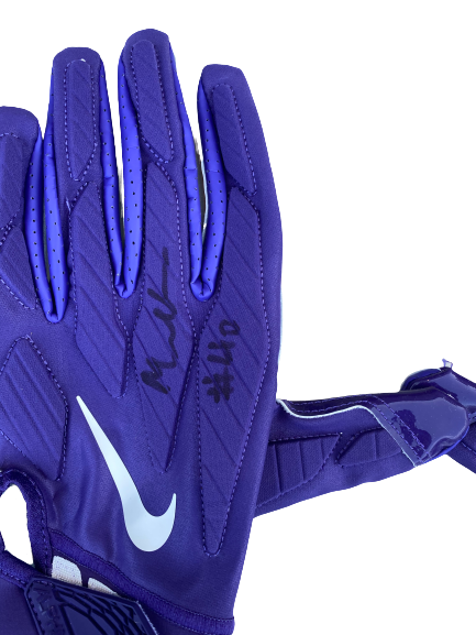 Malik Harrison Baltimore Ravens Signed Game-Worn Gloves (Size 3XL)