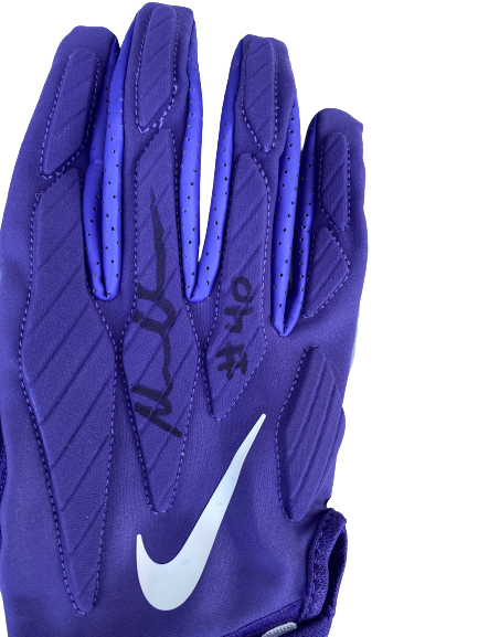 Malik Harrison Baltimore Ravens Signed Game-Worn Gloves (Size 3XL)