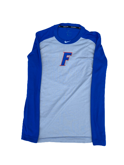 Cal Greenfield Florida Baseball Team Issued Long Sleeve Workout Shirt (Size L)