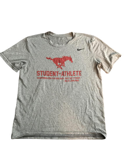 Nat Dixon SMU Team Issued "Student-Athlete" T-Shirt (Size L)