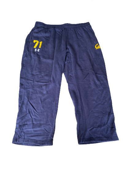 Jake Curhan California Football Player-Exclusive Sweatpants With Number (Size 3XL)