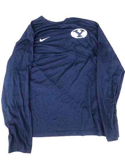 Matt Bushman BYU Football Team Issued Long Sleeve Workout Shirt (Size XL)