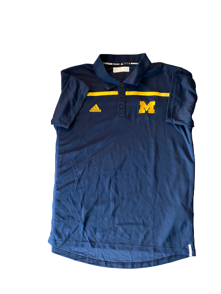 Derrick Walton Jr. Michigan Adidas Polo Shirt (Size L)