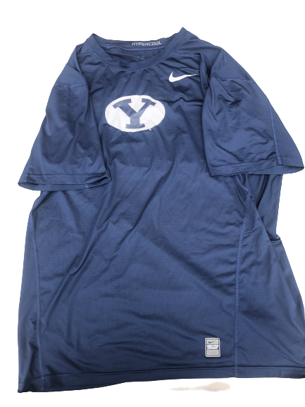 Matt Bushman BYU Football Team Issued Workout Shirt (Size XL)