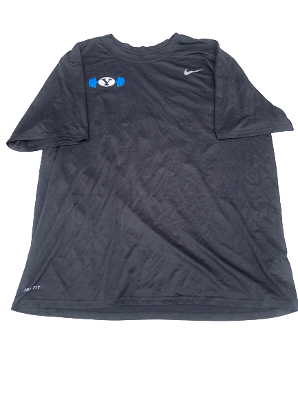Matt Bushman BYU Football Player Exclusive Workout Shirt (Size 2XL)