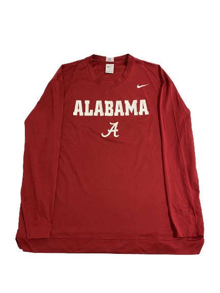 Tyler Barnes Alabama Basketball Player-Exclusive Long Sleeve Shooting Shirt (Size XL)