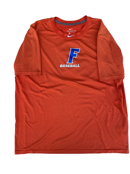 Cal Greenfield Florida Baseball Team Issued Practice Shirt with Number on Back (Size XL)