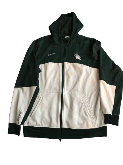 Javon Bess Michigan State Team Issued Full-Zip Hoodie Jacket (Size XL)