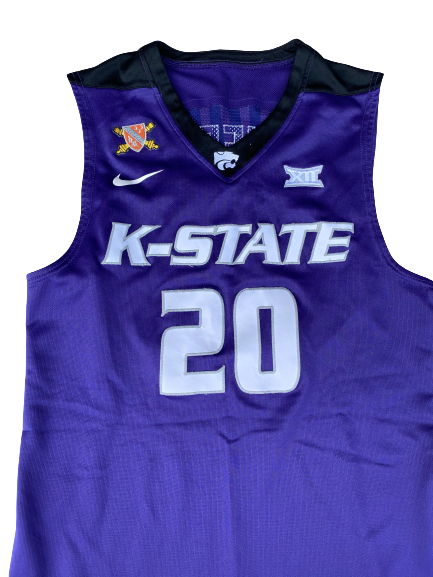 Xavier Sneed Kansas State Basketball 2016-2017 SIGNED Game Worn Jersey (Size 48)