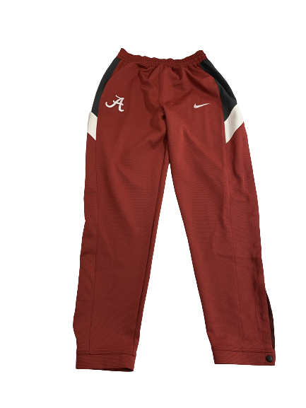 Tyler Barnes Alabama Basketball Player-Exclusive Pre-Game Snap Button Sweatpants (Size XLT)