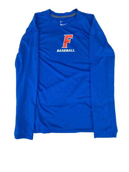 Cal Greenfield Florida Baseball Team Issued Long Sleeve Workout Shirt (Size XL)