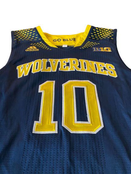 Derrick Walton Jr. Michigan Basketball Signed 2013-2014 Team Issued Limited Edition Jersey