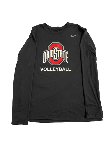 Reilly MacNeill Ohio State Volleyball Team-Issued Long Sleeve Shirt (Size L)