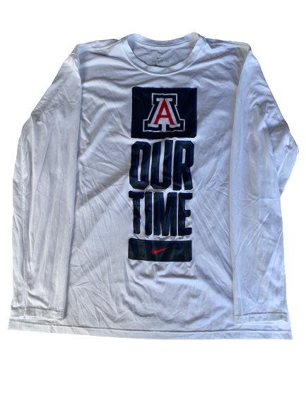 Chase Jeter Arizona "Our Time" Nike March Madness Shooting Shirt (Size XXL)