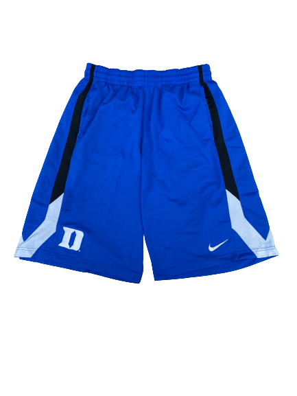 Justin Robinson Duke Basketball Team Issued Workout Shorts (Size L)