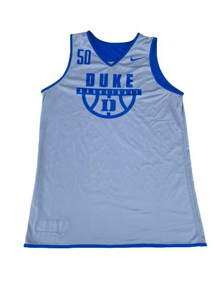 Justin Robinson Duke Basketball Player Exclusive Reversible Practice Jersey (Size L)