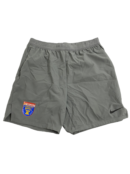 Jarret Doege West Virginia Football Team-Issued Liberty Bowl Shorts (Size XL)