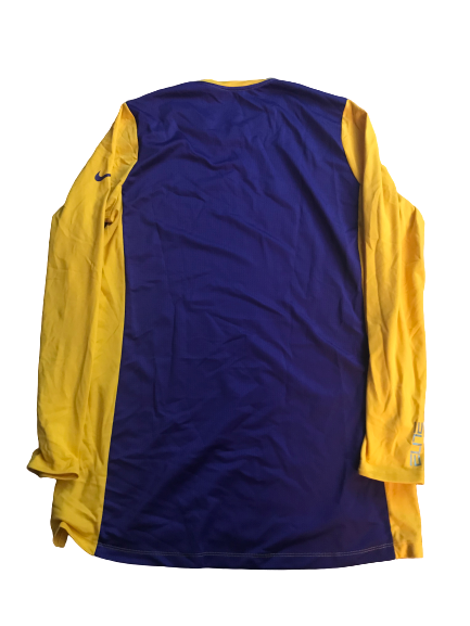 LSU Basketball Team Issued Long Sleeve Shooting Shirt Warm-Up (Size L)