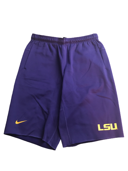 LSU Basketball Team Issued Sweat Shorts (Size L)