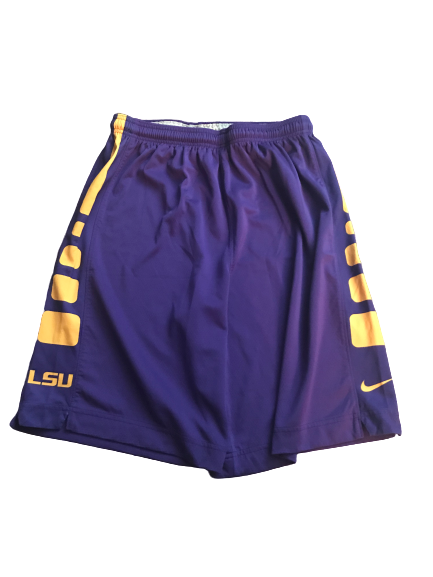 LSU Basketball Team Issued Practice Shorts (Size XL)