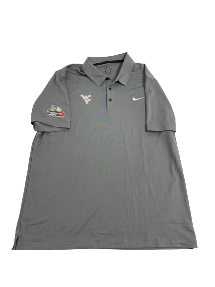 Jarret Doege West Virginia Football Team-Issued Guaranteed Rate Bowl Polo Shirt (Size XL)
