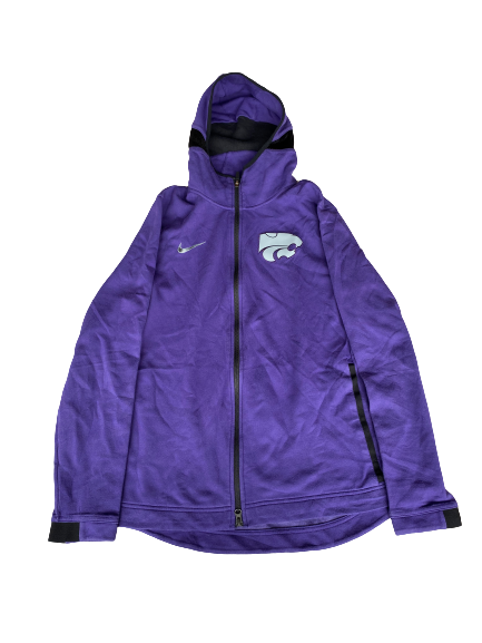 Barry Brown Kansas State Basketball Team Issued Zip Up Jacket (Size L)